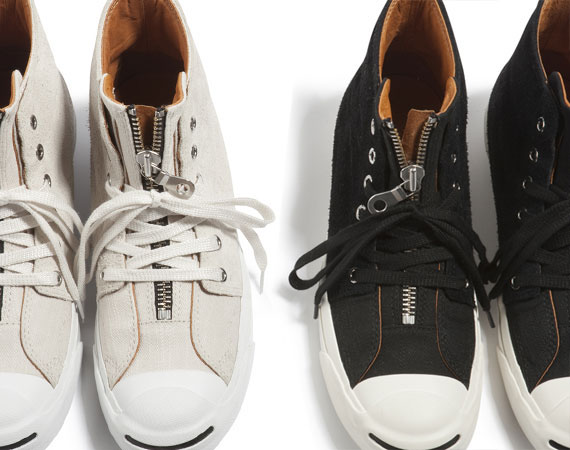 Converse Jack Purcell Zipper High - Black + Milk