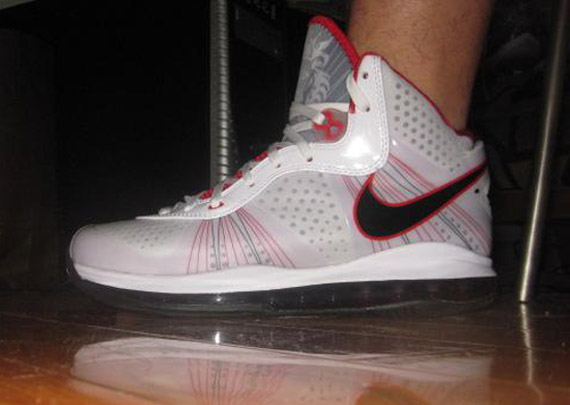 Nike Lebron 8 V2 White Grey Varsity Red New Images 1