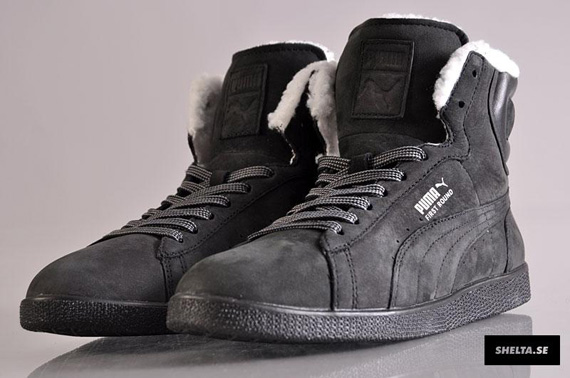 Puma First Round Hi Womens Black Worker 05