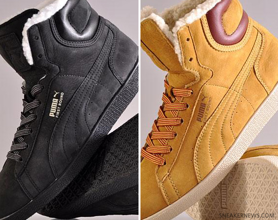 Puma First Round Hi Womens Worker Black Mustard Summary 1