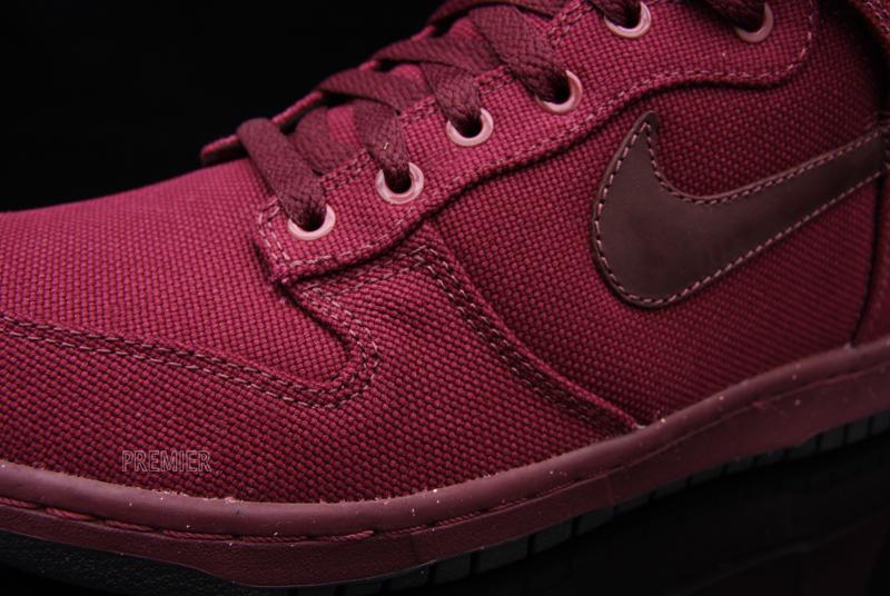 Nike Dunk High Premium – Dark Plum Canvas – Black