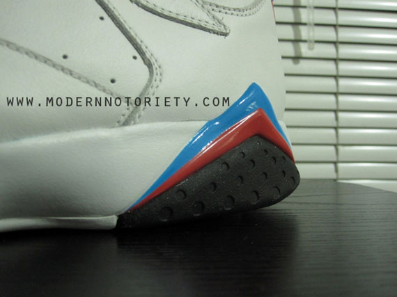 Air Jordan Vii Retro White Orion Blue Infrared Black 2011 Sample 09