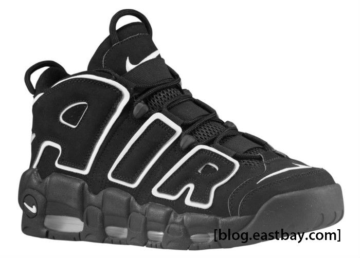 Nike Air More Uptempo Black Black White 01