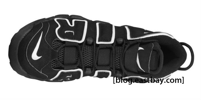 Nike Air More Uptempo Black Black White 04