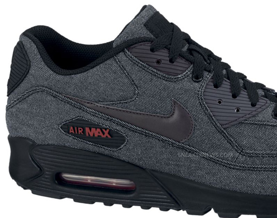 Nike Air Max 90 Black Dark Shadow Faux Denim 014