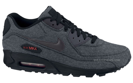 Nike Air Max 90 Black Dark Shadow Faux Denim 02