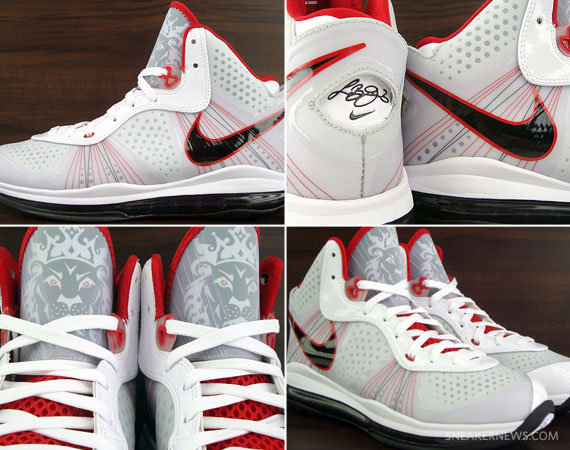 Nike LeBron 8 V2 – White – Sport Red – Black | Available on eBay