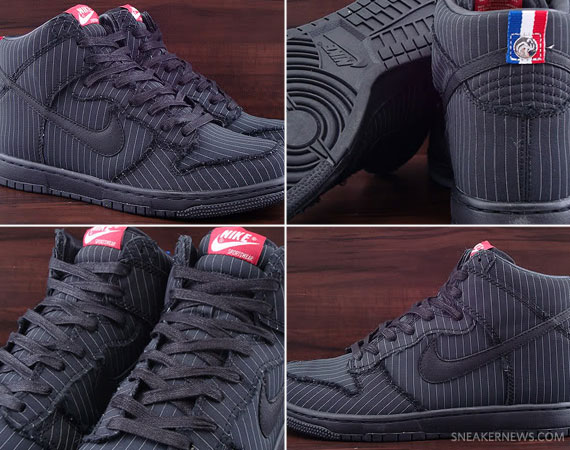 Nike Dunk High Supreme Black Sail Pinstripe Ebay 01
