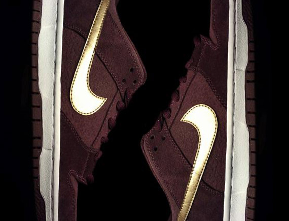 Nike SB Dunk Low Pro – Burgundy – Gold | Fall 2011