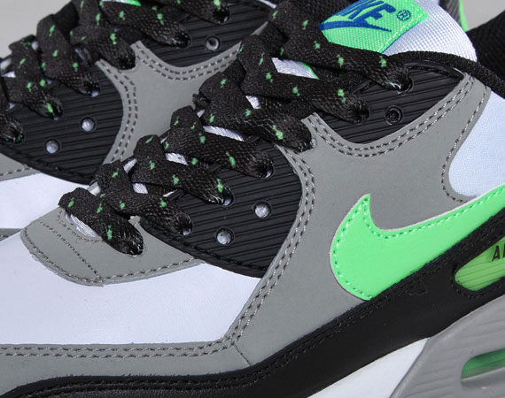 Nike Air Max 90 GS – White – Neo Lime – Medium Grey – Black