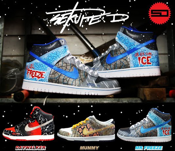 Sekure D for Royalefam x Nike Dunk 'Horror' Customs