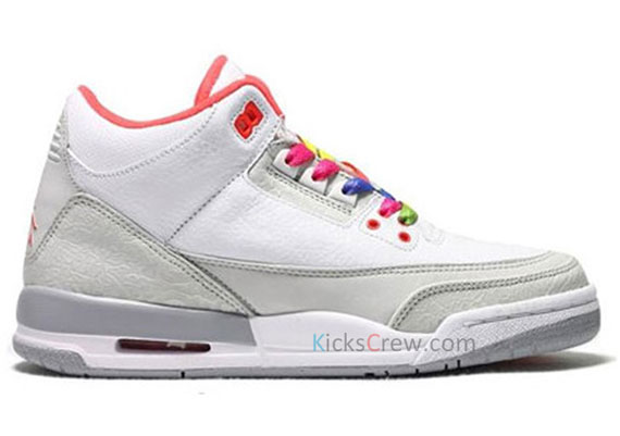 Air Jordan Iii Retro Gs White Crimson Neutral Grey Wolf Grey Kickscrew 01