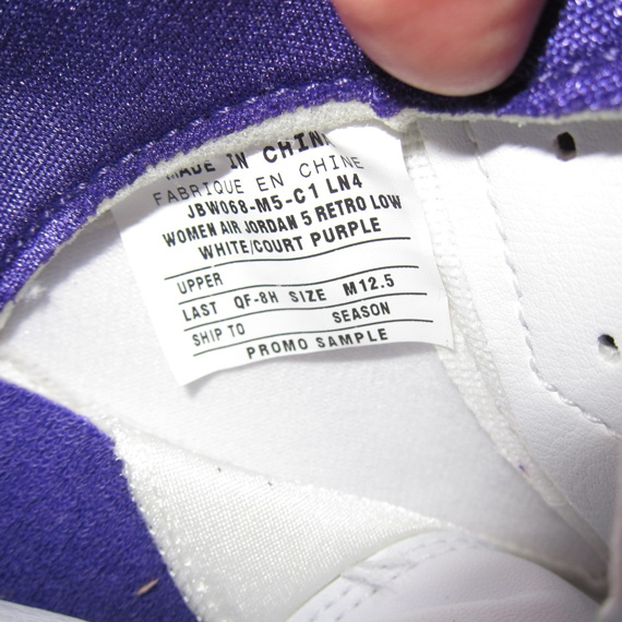 Air Jordan V Low Mike Bibby Kings Home Pe 02