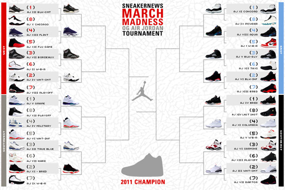 March Madness Og Air Jordan Brackets Round 1 Winners