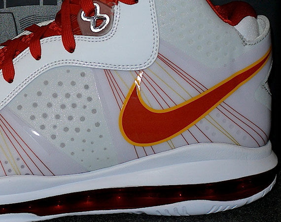 Nike Lebron 8 V2 White Red Yellow Miami Heat Home Pe 03