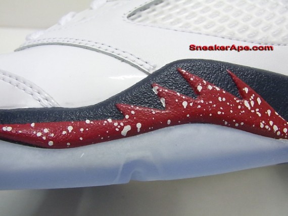 Air Jordan V Retro – White – Midnight Navy – Varsity Red – Detailed Photos