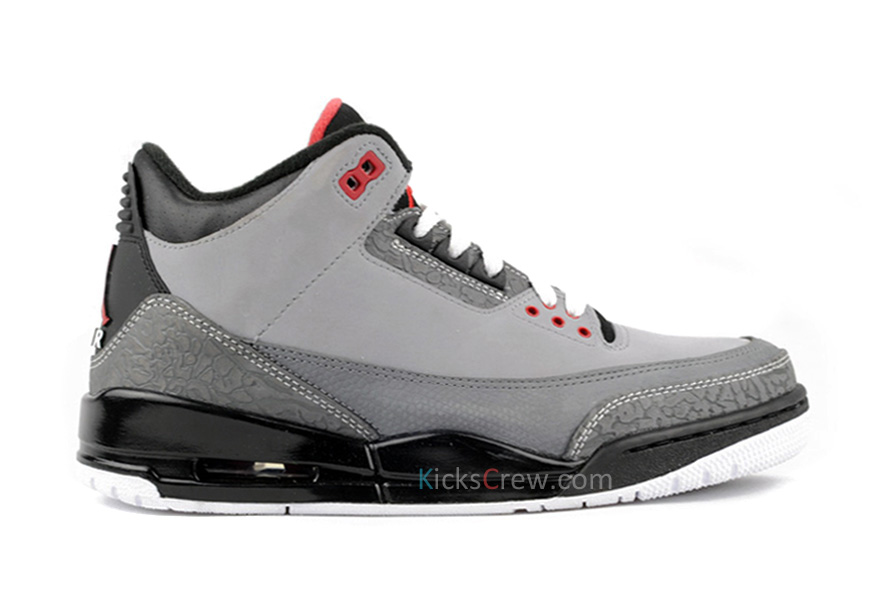 Air Jordan Iii Retro Stealth Light Graphite Black Varsity Red 2