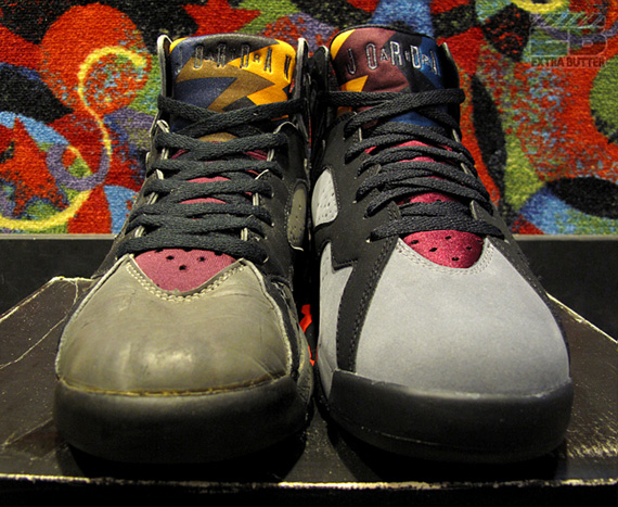 Air Jordan Vii Bordeaux Og Retro Comparison 01