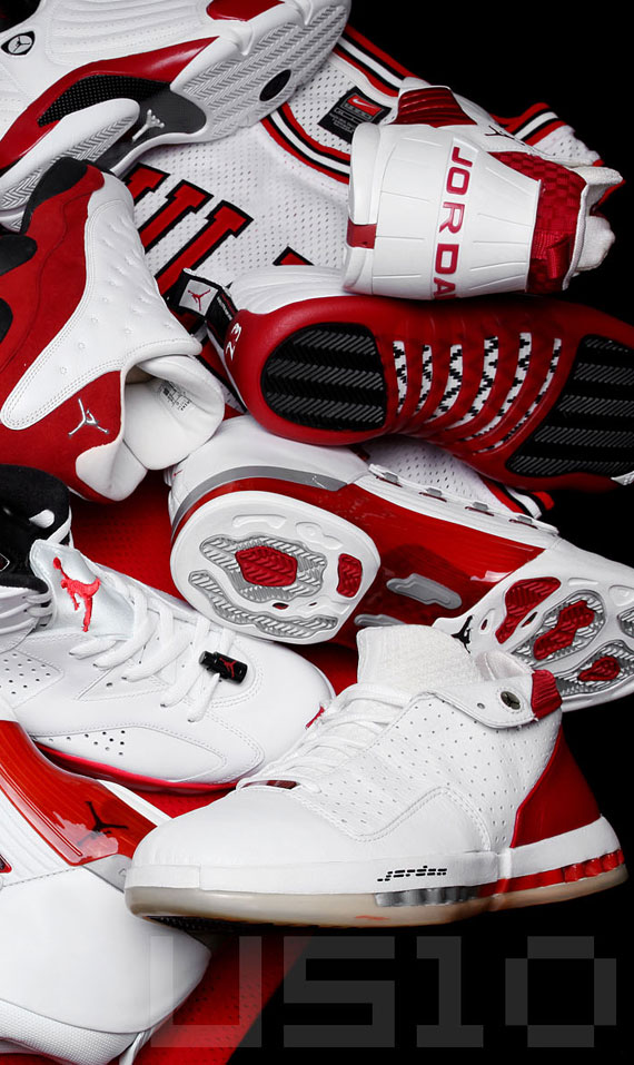Air Jordan White Red Showcas 17