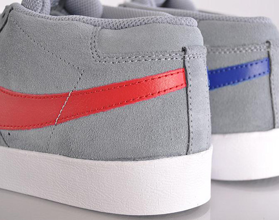 Nike Sb Blazer Cs Grey Blue Red Swoosh 09