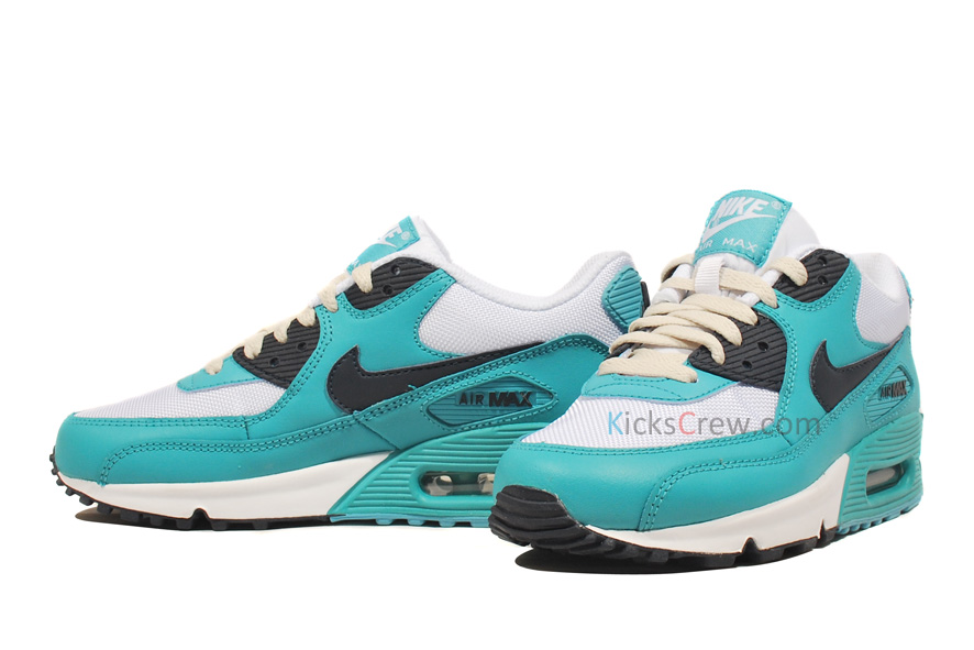 Nike Wmns Air Max 90 Mineral Blue Obsidian Birch White 3