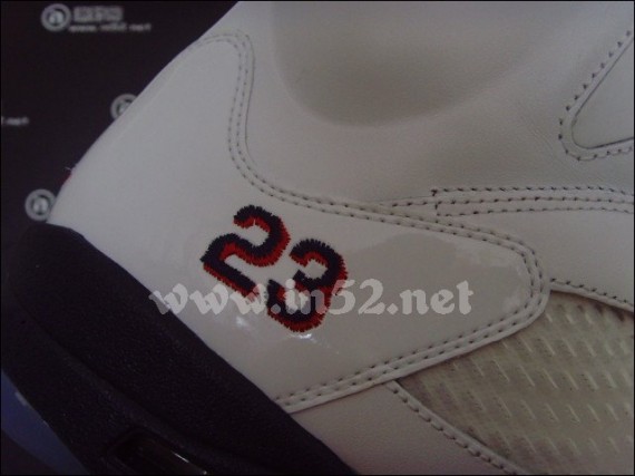 Air Jordan V (5) Retro - White - Varsity Red - Midnight Navy | Detailed Images