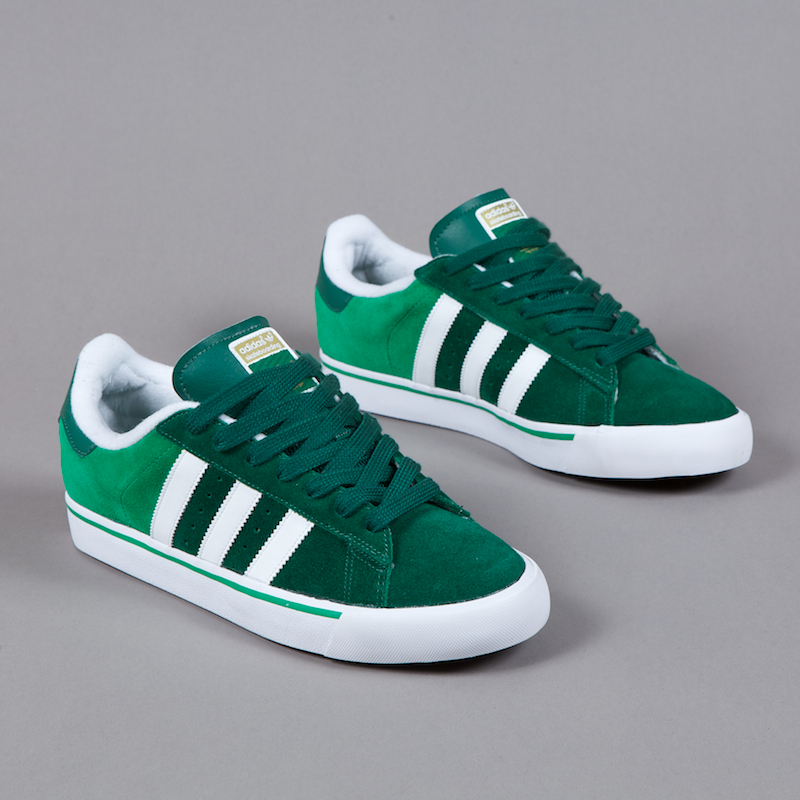 Adidas Skateboarding Campus Vulc Green White 2