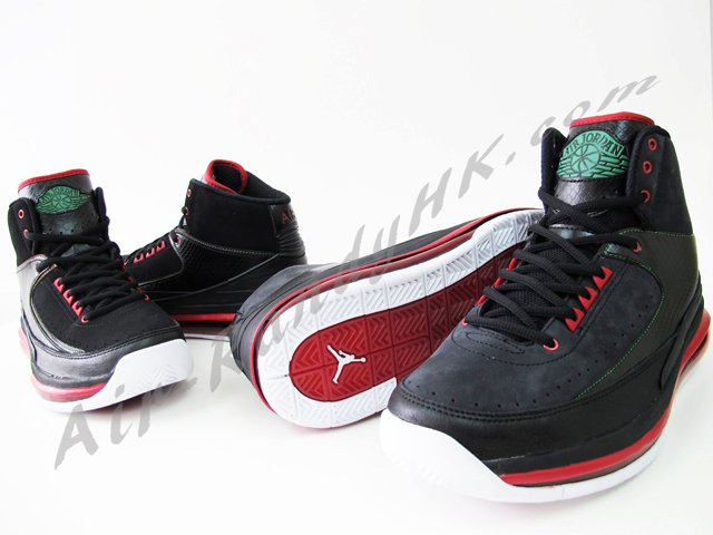 Air Jordan 2.0 Gs Black Red Green White 4