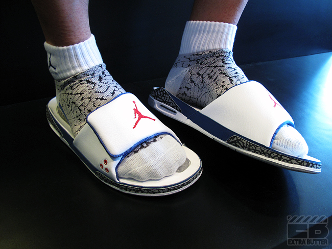 Air Jordan Iii Retro Slide White Trueblue 1