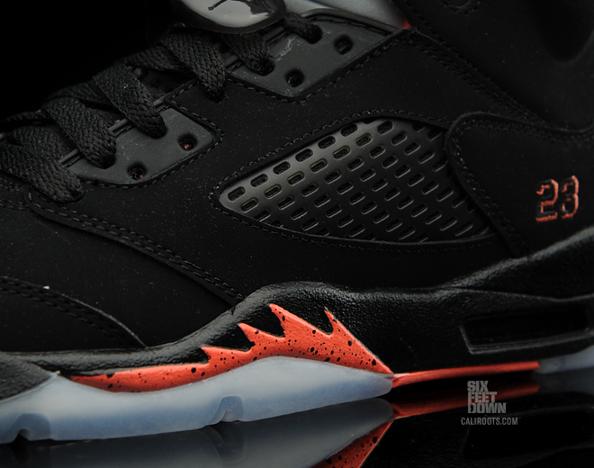 Air Jordan V Gs Black Alarming Red 4
