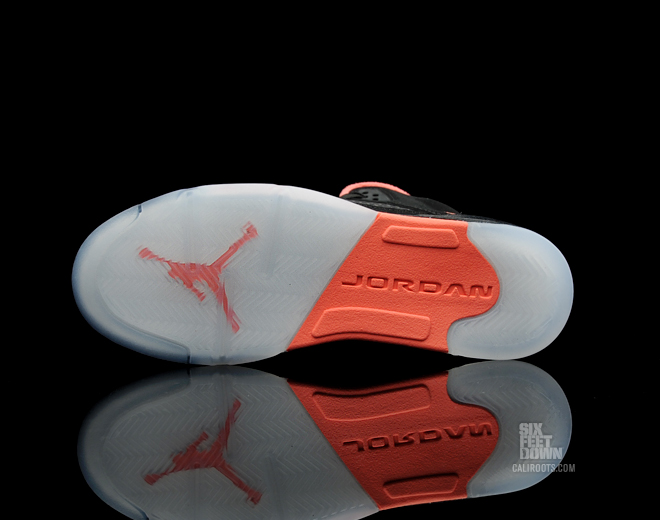 Air Jordan V Gs Black Alarming Red 7