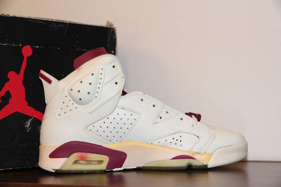 Air Jordan Vi White Maroon Og Pair On Ebay 13