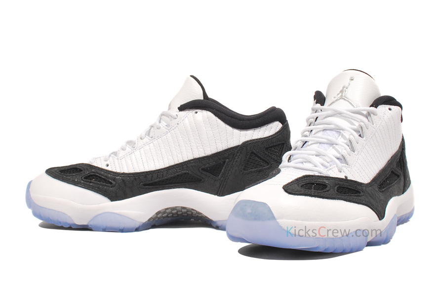 Air Jordan Xi Ie Low White Black Metallic Silver 3
