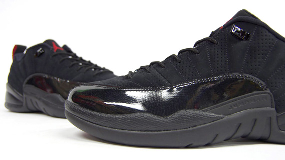 Air Jordan Xii Low Black Patent Varsity Red Mita 01
