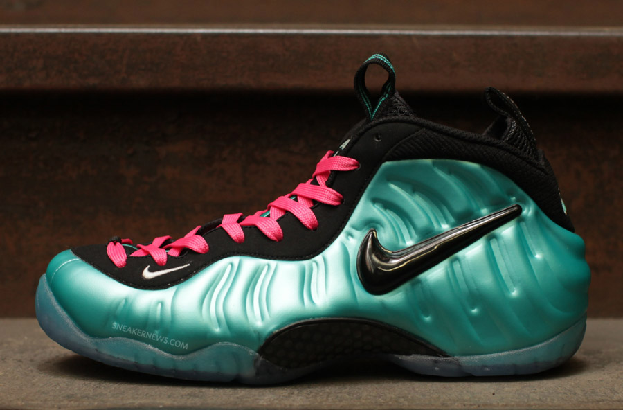 Nike Air Foamposite Pro Retro Black South Beach Lace Swap 14