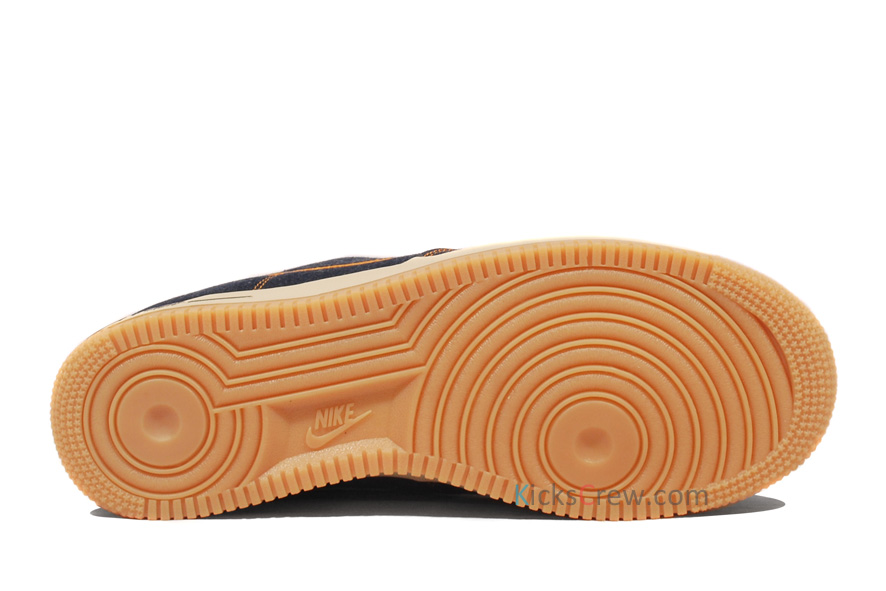 Nike Air Force 1 Premium Denim Dark Obsidian Metallic Bronze 5
