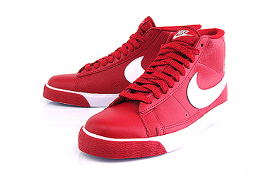 Nike Blazer Mid Red White Croc Skin 02