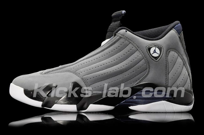 Air Jordan 14 Light Graphite Midnight Navy Black 2