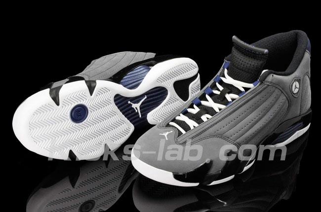 Air Jordan 14 Light Graphite Midnight Navy Black 5