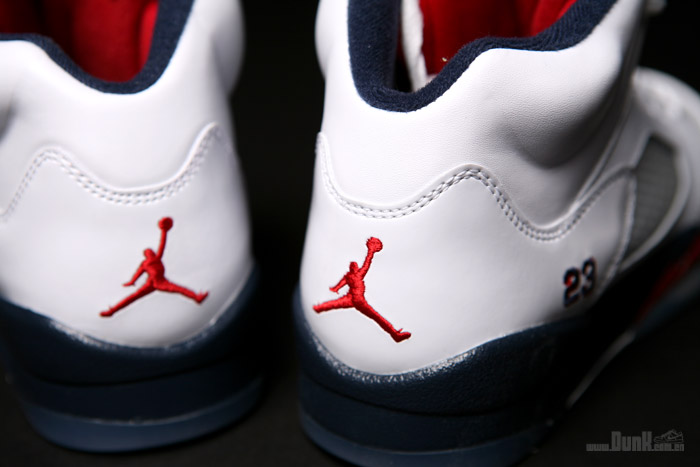 Air Jordan V White Varsity Red Obsidian 3