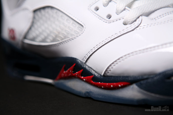 Air Jordan V White Varsity Red Obsidian 5