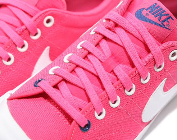 Nike All Court Low Canvas White Pink Blue 01
