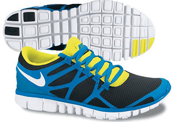 Nike Free 3.0 V3 Black Blue Glow Volt White Spring 2012