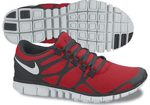 Nike Free 3.0 V3 University Red Anthracite Pure Platinum Spring 2012
