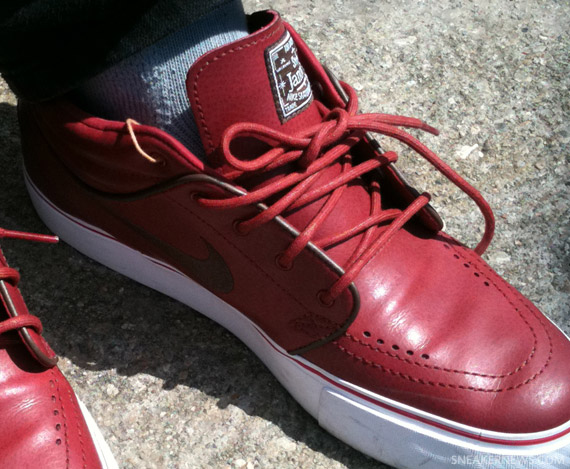 Nike Sb Stefan Janoski Mid Red Leather 4