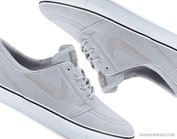 Nike SB Zoom Stefan Janoski Premium - Metallic Silver - White - Anthracite
