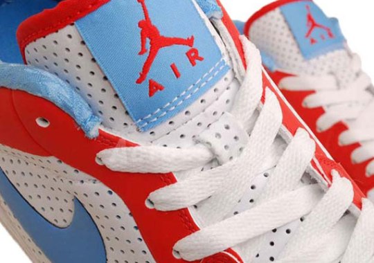 Air Jordan Alpha 1 Low – White – University Blue – Challenge Red