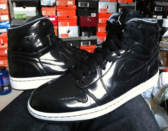 Air Jordan 1 High Black Patent Sample 2