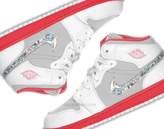 Air Jordan 1 Phat High GS – White – Legacy Red – Scarlet Fire