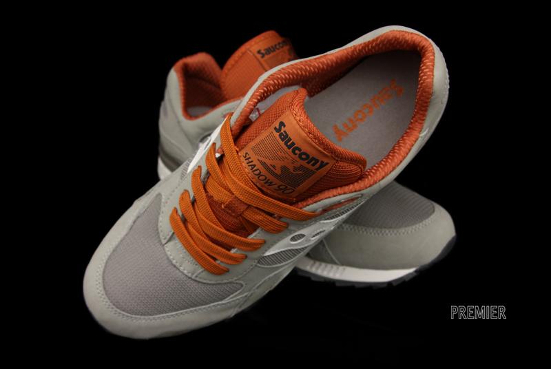 Saucony Shadow 90 Grey White Orange 6
